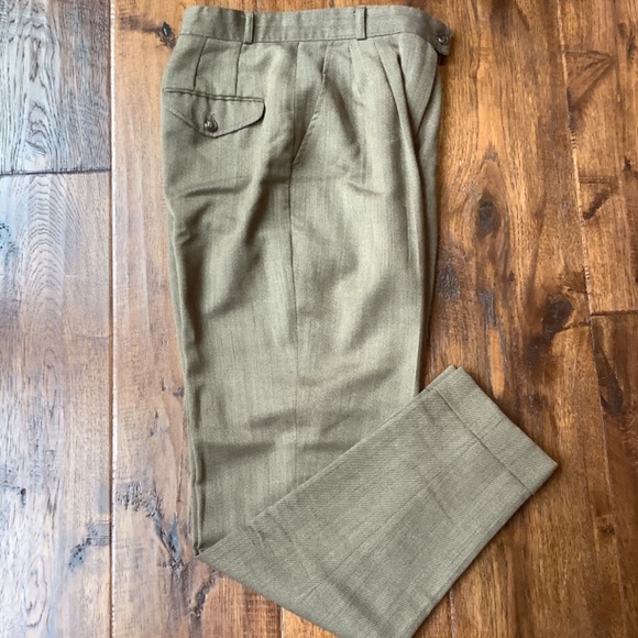 TALBOTS COLLECTION. SIZE 4. DARK BROWN TWEED, WOOL DRESS PANTS. - Picture 2 of 8